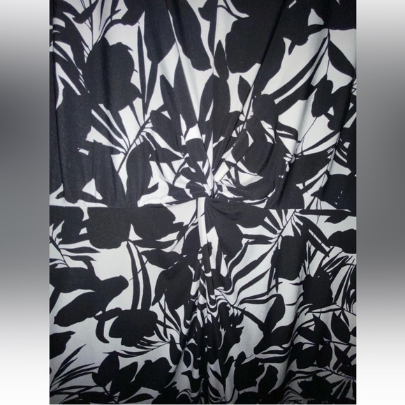 Floral Maxi Dress twist front V-neck maxi dress Drape sleeve,flattering XL - Picture 6 of 10